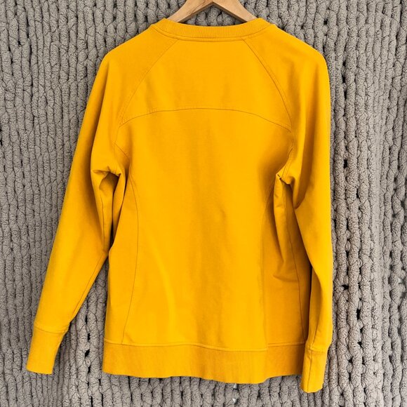 Lululemon Mustard Yellow Crewneck Sweatshirt with kangaroo pocket Size 10 - Picture 3 of 12